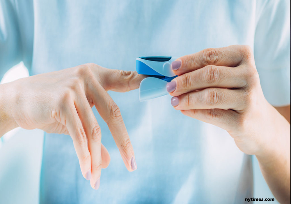 Pulse Oximeter Measures The Pulse Rate And The Oxygen Saturation